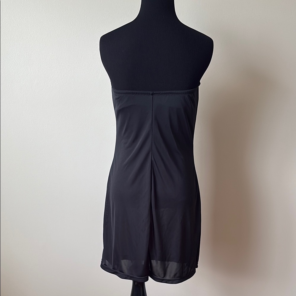 Black Strapless Slip with shelf bra - Picture 5 of 10